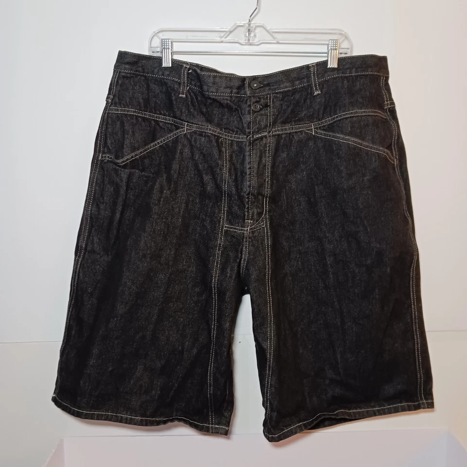 Pantalones Cortos Largos De Colección Marithe Francois Girbaud Marca X Negros Sueltos Y2K Hombres Talla 40x11 Foto 1 de 4