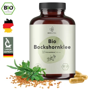 BIONUTRA® Bockshornklee Kapseln Bio (270 x 600 mg), deutsche Herstellung - Bild 1 von 8