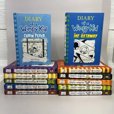 DIARY OF A WIMPY KID 12x Hardback Books 1 - 12 Lot Set Collection Jeff Kinney - Image 1 of 4