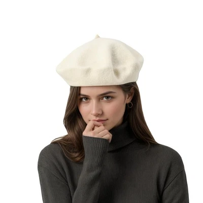 Women's Wool Beret 70% Wool French Hat for Daily Lightweight & Chic Berets fo... - Image 1 of 4