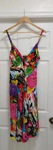 Jams World Blumen Kleid Gr. XL Mehrfarbig Tropical Urlaub Hawaii USA Taschen - Bild 1 von 9