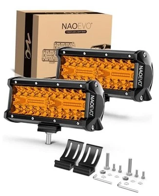  7 Inch LED Light Bar, 240W 24,000LM Offroad Fog/Driving Lights with Spot Amber - Image 1 of 4