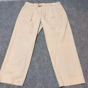 Pantalones Brooks Brothers Para Hombre 44 Tostados Tiro Alto Plisados Gancho Lazo Ligeros Madiso - Imagen 1 de 11