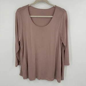 Pure Jill Shirt Damen Large rosa supersoft 3/4 Arm elliptisches T-Shirt Modal - Bild 1 von 8