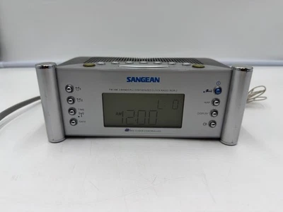 Sangean FM AM 2 bands PLL Synthesized Clock Radio RCR-2 Atomic Clock Tested - Image 1 of 4