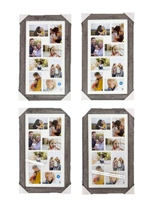 Mainstays 4x6 8-Opening Matted Wall Collage Picture Frame, Rustic Gray (4 Pack) - Picture 1 of 5