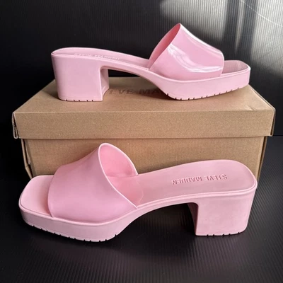 NIB Steve Madden Harlin Pink Wedge Heeled Girly Flirty Shoes Women’s Size 10 - Image 1 of 4