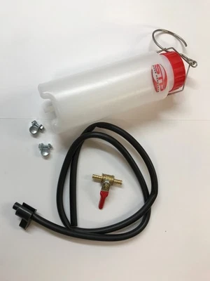 500ml Graduated Workshop Auxiliary Fuel Tank with 1 mtr fuel pipe and inline Pet - Image 1 of 3