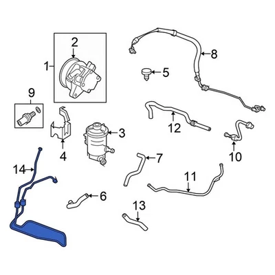 For Honda Accord 2008-2012 Honda 53765TA0A00 Front Power Steering Cooler Foto 1 de 3