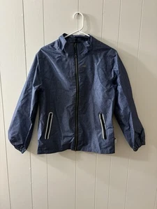 Play tech 12 Boys Lightweight Jacket Denim Blue Zip No Hood Rain Coat H2 - Picture 1 of 8