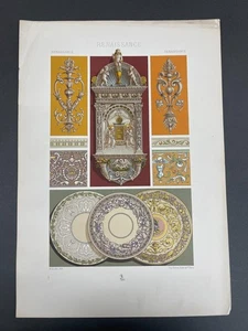 Racinet, L' Ornement Policromado, Arte Decorativo, Renacimiento 9 - Imagen 1 de 1