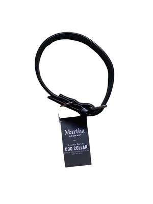 COLLAR PERRO CUERO VEGANO MARTHA STEWART COLOR NEGRO TALLA 16/M Foto 1 de 4