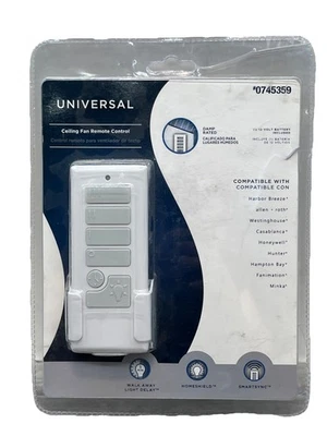 Harbor Breeze Ceiling Fan Remote Control 3-Speed Universal 40837. {98}. - Image 1 of 4