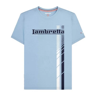 Lambretta  Camiseta SS25 Raya de Carreras para Hombre (LB272) UTLB272_10 - Imagen 1 de 3