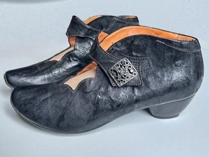 Think elegante Damenschuhe, Leder-Pumps mit Keilabsatz, gebraucht Gr. 40 - Bild 1 von 6