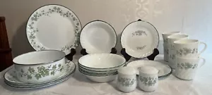 Corelle Callaway Ivy Green Swirl 23 pezzi piatti, ciotole, tazze, sale e pepe - Foto 1 di 19