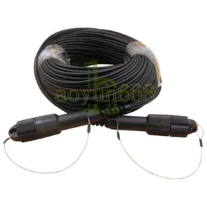 100M Outdoor LC MM Fiber Optic Patch Cord Waterproof 4 cores Armored TPU Cable - Afbeelding 1 van 4
