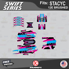 Graphics Kit for  STACYC 12E Brushed Electric Bike Swift-magenta-cyan