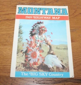 1969 Montana Highway Map The Big Sky Country - Montana State Hwy Commission   - Picture 1 of 7