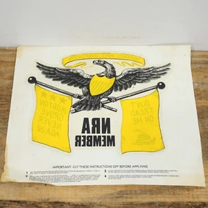 Calcomanía vintage de transferencia de calor para miembros de la NRA para camisas o tela de 7,5 pulgadas de ancho - Imagen 1 de 6