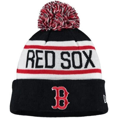 Sombrero de invierno tejido pompón con puños para hombre de los Medias Rojas de Boston más grande fan Foto 1 de 2
