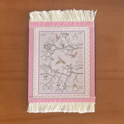 Woven Rug Mat Mousepad Carpet Mouse Pad Pattern Cup Persian Retro Style Mini Pad - Image 1 of 4