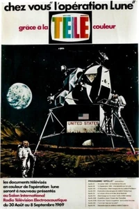 Original vintage poster APOLLO MOON EXPLORATION ON TV 1969 - Picture 1 of 1