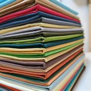**ACLARAMIENTO** Tela artesanal de álamo 100 % material lisa de tela de algodón 44" - Imagen 1 de 108