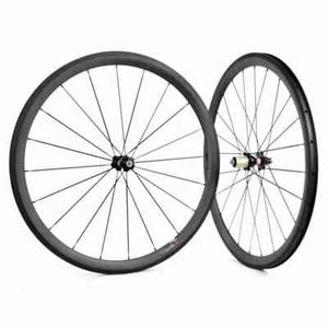 700C Carbon Fiber Road Bicycle Wheelset 35/38/45/50/60/88mm Deep 23/25mm Width - Imagen 1 de 12