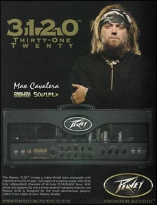 Anuncio amplificador de guitarra Soulfly Max Cavalera Conspiracy Peavey 3120 2009 - Imagen 1 de 3