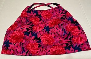 VICTORIA’S SECRET Red Floral Bralette/Tankini Top Padded Women’s Size Large - Picture 1 of 11