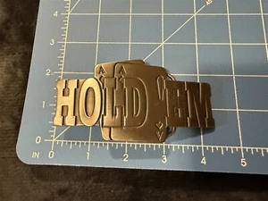 HOLD EM PAIR ACES POKER METAL NOVELTY BELT BUCKLE PIECES OF FLARE - Picture 1 of 3