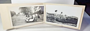 Lot 2 Vintage Photos Motorcycle Policeman & family and 3 children in scenic view - Picture 1 of 4
