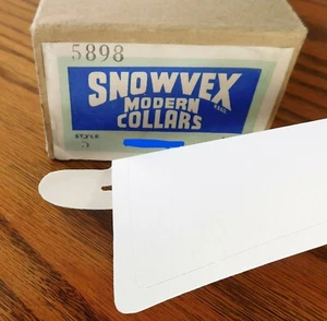 3 vintage shirt collars paper card size 14.5" Snowvex Modern detachable UNUSED - Picture 1 of 6