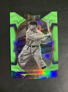 2023 Panini Select Sam Crawford Green /75 Detroit Tigers 