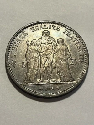 1874-A France 5 Francs Silver XF #11415 - Image 1 of 2