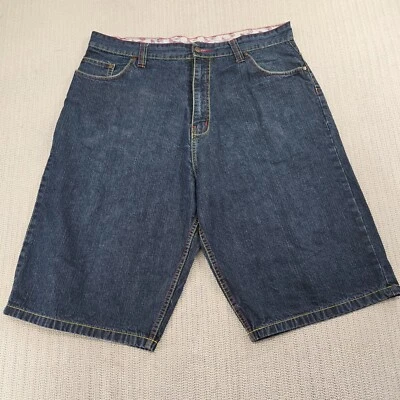 Coogi Jorts Pantalones Cortos Para Hombres 40 x 15" Azul Denim Bordado Tenis Bolsillos Hip Hop Foto 1 de 4