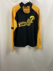 Camisa De Colección The University Of Iowa Hawkeyes 1/2 Cremallera Manga Larga Negra Amarilla XL - Imagen 1 de 7
