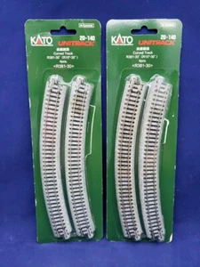 (2) Packs Kato #20-140 Unitrack 15"r R381-30 Curved Track (8) Pieces N Scale - Picture 1 of 5