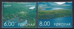 Islas Feroe 2001 Yvert 398/99 Europa CEPT agua MNH VF - Imagen 1 de 1
