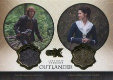 Outlander CZX Dual Wardrobe Relic Card B1 Sam Heughan & Caitriona Balfe