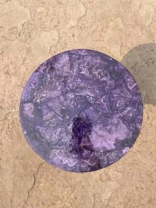 Elegante mesa de centro redonda Amethsyt piedra púrpura lujo arte muebles decoración - Imagen 1 de 8