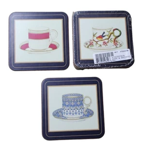 NIB Pimpernel Winterthur Cups & Saucer Cork Coasters Set of 4 New In Box - Picture 1 of 4