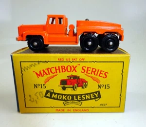 Matchbox RW 15B Atlantic Prime Mover naranja negro ruedas excelente en caja "B4" - Imagen 1 de 12