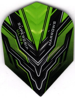 Green HARROWS SUPERGRIP ULTRA Dimplex Dart Flights: 3 per set