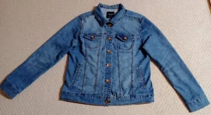 Cavalini Denim Collection Womens X Large Blue Denim Jean Button Up Jacket 23 - Picture 1 of 12