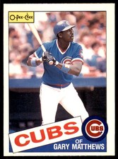 1985 O-Pee-Chee Gary Matthews Baseball Cards #210