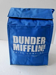 DUNDER MIFFLIN INC THE OFFICE INSULATED VINYL LUNCH BAG WITH CLOTH HANDLE - Picture 1 of 4