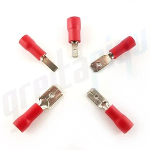 Rot isoliert Stecker Spaten Klemmen Klemmen elektrische Drahtverbinder 10A - Bild 1 von 7
