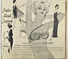 Vintage 1965 Warner koronkowy biustonosz bielizna gazeta nadruk reklama
